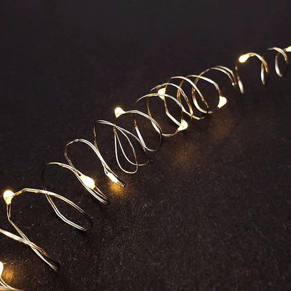 LumaBase Battery Operated LED Fairy String Lights, Soft White - Set of 3