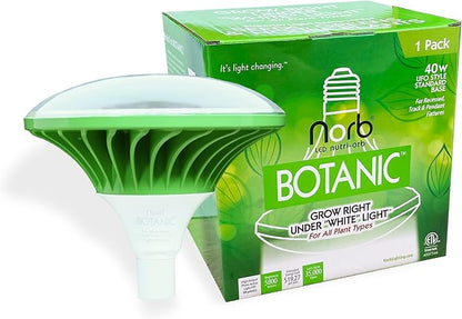 Norb NorbBOTANIC UFO 40W LED Grow Light - Full Spectrum Sun-Spectrum™ for Indoor Plants, Hydroponics, Greenhouse, Herbs, Vegetables, Hemp. Mimics Sunlight, High-Intensity, Energy-Efficient, E26