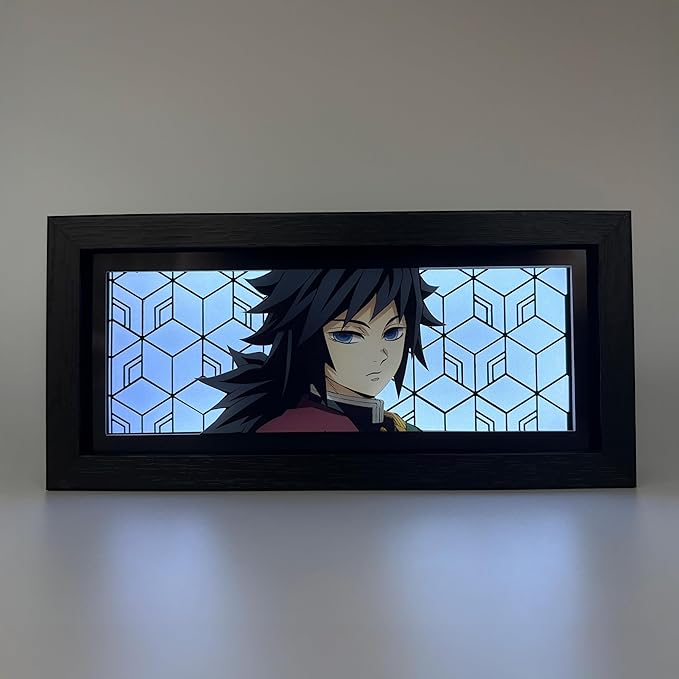Giyu Light Box - Demon Slayer – Anime Lamp Figure Night Light – 3D Anime Room Décor Gift for Otaku