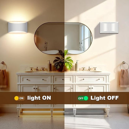 4 Pack Modern LED Wall Sconce Hardwired Indoor Wall Lights Up and Down Wall Mount Light Fixture for Living Room Bedroom Corridor Hallway Conservatory Warm White 3000K(with G9 Bulbs)