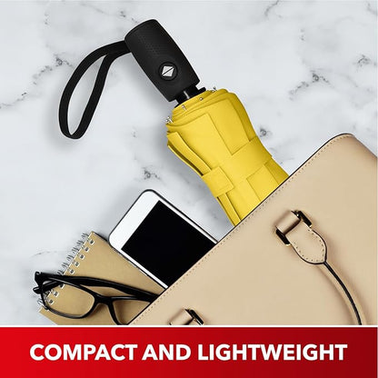 REPEL Windproof Travel Umbrella - Compact & Withstands Winds up to 85MPH , Strongest Premium Auto Folding Umbrella for Rain and Sun - Durable, Light & Portable for Women & Men , Fits Backpack & Cars