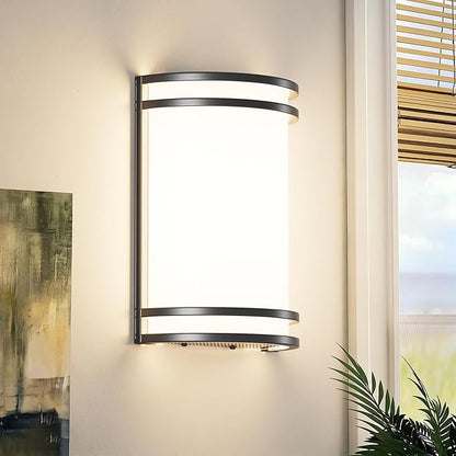 Aipsun Modern Wall Sconces Hardwired Indoor 15W LED Dimmable 3000K 4000K 5000K Black Wall Sconce Lighting for Living Room Hallway Bedroom