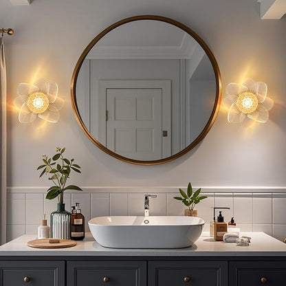 Wall Lamps for Bedroom with Bathroom Light Fixtures, Wall Lights for Living Room with 3 Color 3000K-6000K, Gold Modern LED Wall Sconce Light for Bedroom Living Room Corridor Vanity Hallway