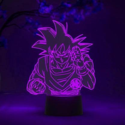 Otaku Lamps Goku Fight Dragon Ball Super – Anime Lamp Figure Night Light, 16 Color RGB LED – Remote, 3D Anime Room Décor Gift for Otaku