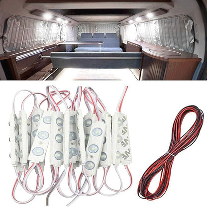 ROYFACC 120 LED Van Light Car Interior Light Bright White Lighting Dome Lamp Ceiling Work Lights Kit for Van Truck Auto Car Vehicle Caravan DC 12V (40 Modules, White)