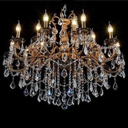 Crystal Chandeliers Contemporary Chandelier Island Lighting 15 Lights Candle Pendant Ceiling Light Fixture for Dining Room Living Room Kitchen Bedroom Hallway Entry D35.4