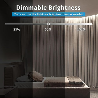 100ft COB LED Strip Lights DC 24V Dimmable 6000K White Flexible LED Tape Light for Bedroom, with Remote and app Control LED Tape Lights,for DIY Home Decoration