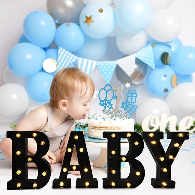 Led Marquee Letters, 8.58 Inch Black Light Up Letters, Small Led Letter Lights, Battery Powered Lighted Letterfor Table, Party, Birthday, Christmas Decor (Black, Letter Z)