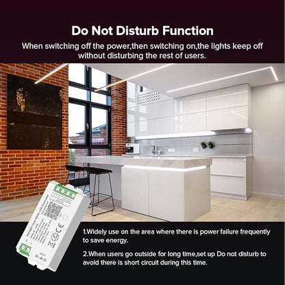SEZO C02W WiFi Bluetooth Dual White LED Strip Controller Group Control Support Tuya Smart Life APP/Voice Control Compatible with LM091 LM096 LM007 LM097 CCT Remote DC12-24V