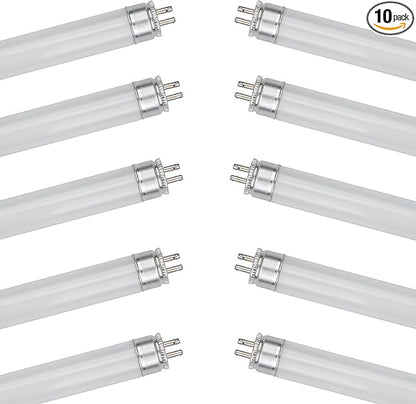 Sunlite F4T5/BLB 4 Watt T5 Linear Fluorescent Light Bulb Mini Bi Pin Base, Black Light Blue (Pack of 10)