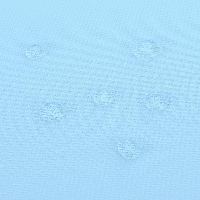 Hiasan 60 X 120 Inch Rectangle Textured Tablecloth - Waterproof Spillproof Antiwrinkle Jacquard Table Cloth for Kitchen and Dining Dinner, Outdoor Picnic, Holiday and Parties, Light Blue