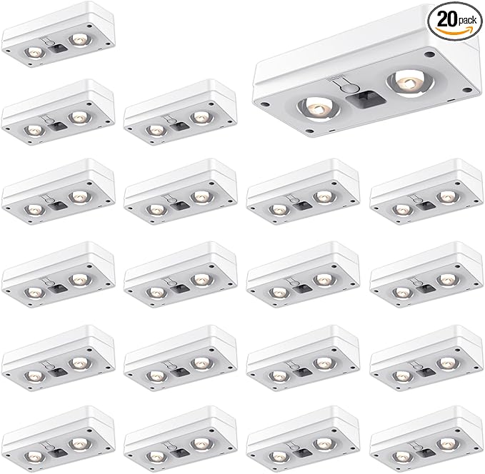JOFIOS Solar Fence Lights 20 Pack, 50 Lumens Outdoor Solar Lights with 12 Modes RGB Color Glow LED，Waterproof, Solar Lights for Patio, Backyard, Deck, Fence, Railing(White Shell)