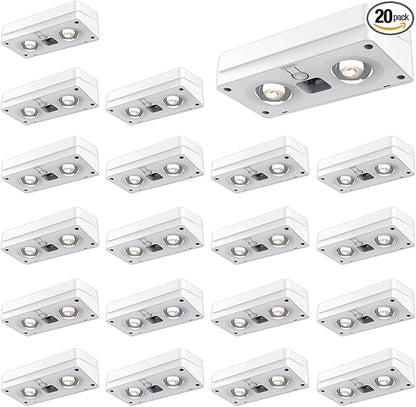 JOFIOS Solar Fence Lights 20 Pack, 50 Lumens Outdoor Solar Lights with 12 Modes RGB Color Glow LED，Waterproof, Solar Lights for Patio, Backyard, Deck, Fence, Railing(White Shell)