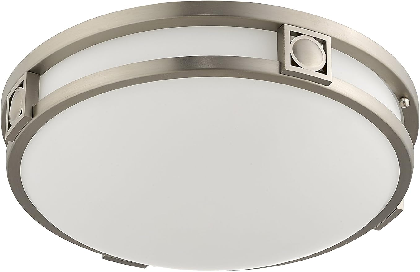Livex Lighting 4487-91 Titania 2-Light Ceiling Mount, Brushed Nickel