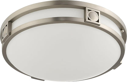 Livex Lighting 4487-91 Titania 2-Light Ceiling Mount, Brushed Nickel