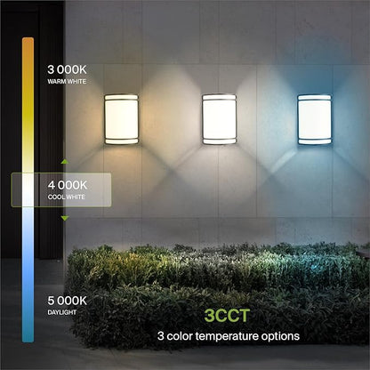 ASD 10 Inch LED Outdoor Sconce Lights - 15W 3000K 4000K 5000K Bronze Exterior Lighting Fixtures, Dimmable Exterior Lights for House, Modern Patio Wall Light Fixture ETL, 4 Pack