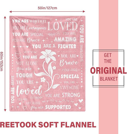 Get Well Blanket Gift for Women, Warm Recovery Blanket for Her, Best Get Well Soon Gifts for Women, Flannel Blankets for Couch, Sofa, Travel, Gifts for Christmas Thanksgiving Day 50x60