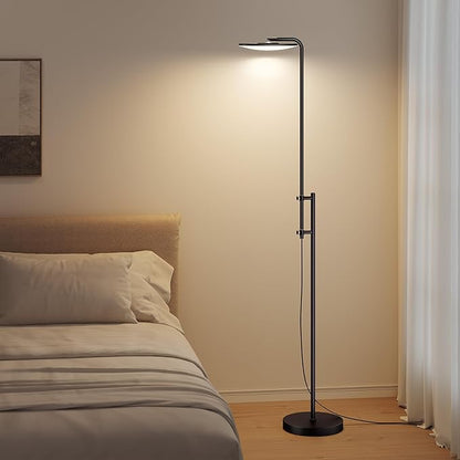SUNMORY 32W/3000LM Floor Lamps, Super Bright LED Standing Lamp with Remote Control, Adjustable Tall Lamp with 350°Rotating Head, Modern Dimmable Torchiere Corner Lamp for Living Room, Bedroom, Office