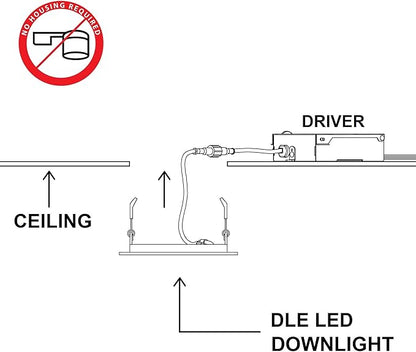 NICOR Lighting DLE621202KRDWH Recessed Lighting Kit, White, 6 Inches