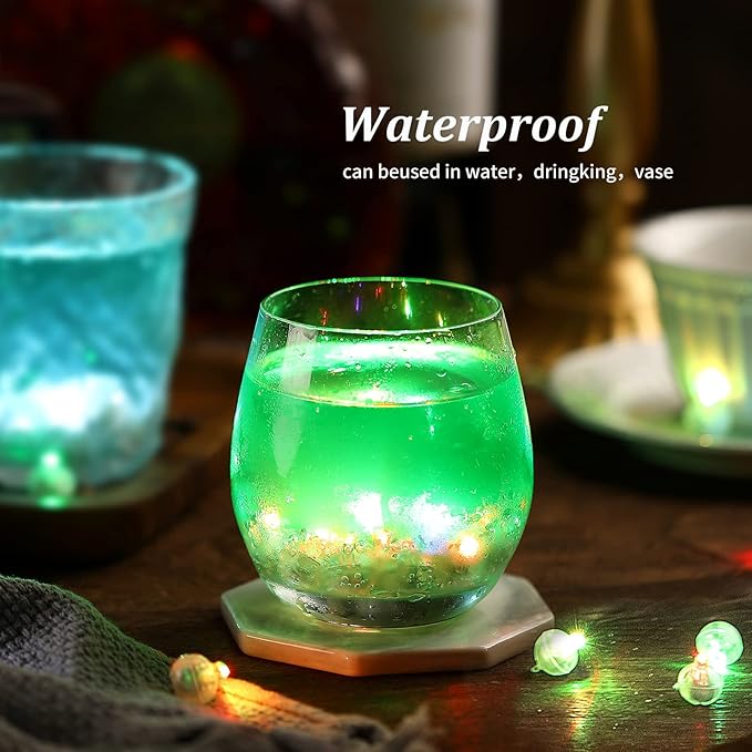 ZGWJ Mini LED Lights, 50PCs Neon Party Lights for Balloons, Paper Lanterns, Wedding, Birthday, Christmas, Halloween Decoration