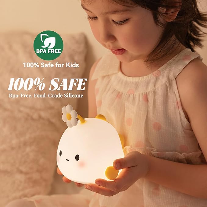 Angler Fish Night Light for Kids, Cute Anime Fish Lamp Gifts for Baby Boys and Girls, Touch Adjustable Squishy Silicone Nursery Night Lights with Timer, Rechargeable Kids Lamp Kawaii Sea Themed Decor