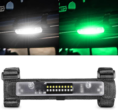 UTV Interior Light, RFROAD LIGHTING Universal Roll Bar Mount LED Light UTV Dome Lights Utility Roll Cage Lights for ATV Polaris RZR Can-Am Truck Car Golf Cart Off Road Cab - White/Green