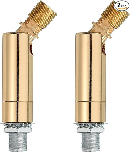 MECCANIXITY Sloped Ceiling Adapter, 90/345 Degree 60x15mm M10 Fine Thread Sloped Ceiling Light Fixture Adapter Kit for Ceiling Pendant Light Chandelier Track Suspend(Gold, Pack of 2)