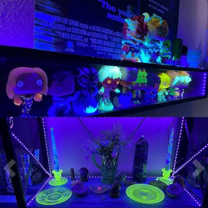 Ontesik 50ft LED Black Light Strip kit, 12V LED UV Blacklight, 900 LED Suitable for Family bedrooms, Party, Halloween, Dark Parties, Game Rooms, murals, Curing Tables, not Waterproof