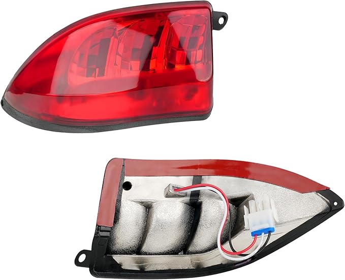 10L0L Golf Cart LED Tail Lights for Club Car Precedent 2004-Up and Tempo 2018-Up, Driver and Passenger Side Rear Lights 12V with 3 Pin Molex Quick Connector Wire Harness