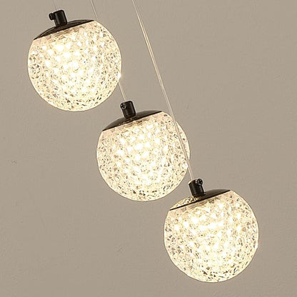 ORANOOR LED Modern 3 Ring Chandeliers for Dining Room, 24in Dimmable Kitchen Pendant Lamp, Black Dining Room Light Fixtures Ceiling Hanging Over Table, Globe Round Chandeliers for Living Room Bedroom
