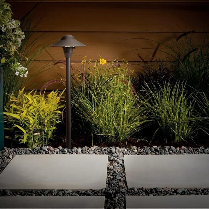 Kichler 15470CBR One Light Dome Path Light, Centennial Brass, 6"