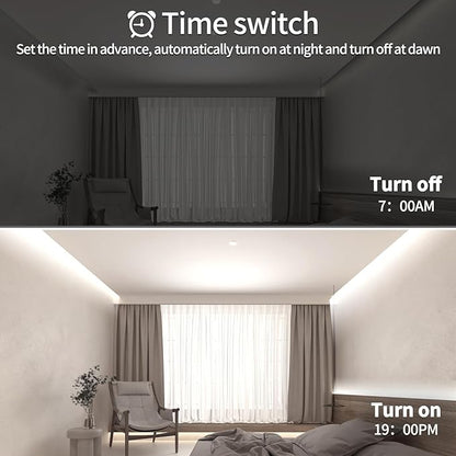 100ft COB LED Strip Lights 6000K White Dimmable DC 24V Flexible LED Tape Light for Bedroom, with Remote and app Control LED Light Strip,for DIY Home Decoration(2 Rolls of 50ft)