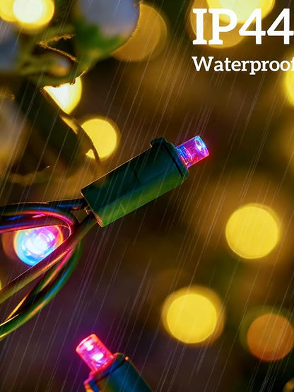 Led Christmas Net Lights for Bushes, 132LED 6FT x 6FT Connectable UL Certified Net Lights for Bushes Tree Shrubs Xmas Trunk Green Wire Christmas Decorations