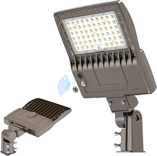 200W LED Parking Lot Light Power Adjustable, Dusk to Dawn LED Shoebox Flood Pole Light Outdoor Parking Lighting with Slip Fit 30,000LM 5000K IP65 Waterproof 100-277V UL Listed