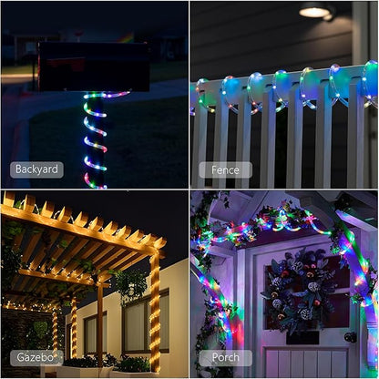 ANJAYLIA 105FT 320 LED Color Changing Rope Lights, 18 Colors Outdoor String Lights with Plug & Remote, Led Rope Lights Outdoor Waterproof, Christmas Lights for Bedroom Deck Halloween Decorations
