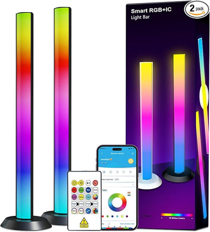 DAYBETTER Gaming Light Bars,RGBICW TV Light Bars,Smart LED Light Bars with Music and Scene Modes,Multiple Placement Options,Mood Lighting,Color Changing Light Bar for Gaming Monitor,TV,Desk,Room Decor