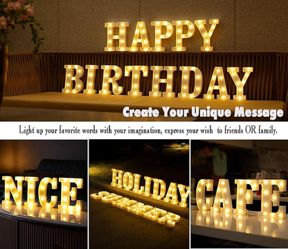 Small Led Marquee Letters, Light Up Letters, 8.58 Inch Led Letter Lights, Battery Powered Lighted Sign for Table, Party, Birthday, Christmas Decor (Letter J)