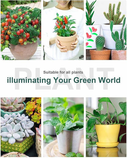 Grow Lights for Indoor Plants,Full Spectrum Grow Light with Warmwhite Red LED,Dual Head Clip Plant Light for Indoor Plants,Manual ON/Off Switch,Adjustable Gooseneck Plant Light for Houseplants