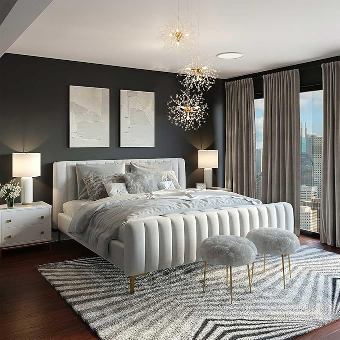 Crystal Firework Chandeliers,Modern Dandelion Starburst Ceiling Hanging Pendant Lighting Fixtures for Dining Room Bedroom Kitchen Living Room (8-Light)