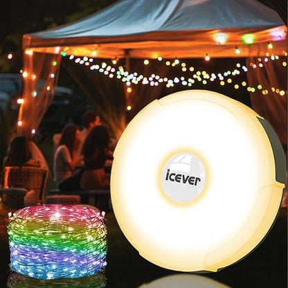 Camping String Lights, Rechargeable Waterproof Hanging Lamp Portable LED Light for Outdoor Camping Awning Tent Garden Party Yard Festival Decor (16.4FT 5 Lighting Modes)