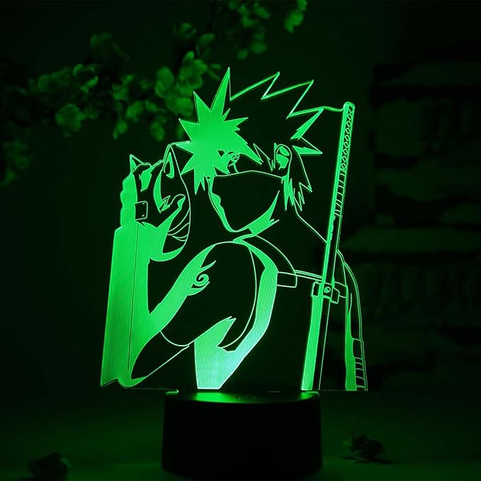 Otaku Lamps Kakashi ANBU Naruto – Anime Night Light, 16 Color RGB LED – Gift for Otaku