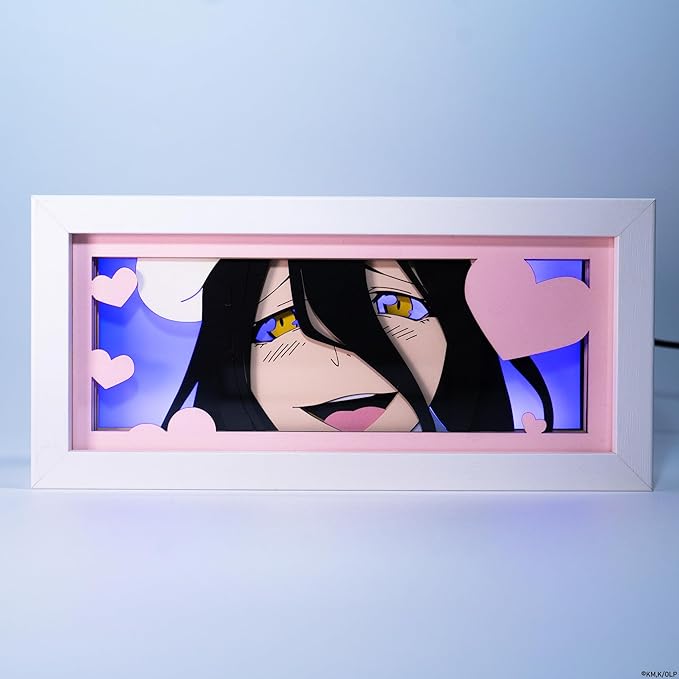 Overlord - Albedo Light Box – Anime Lamp Figure Night Light, 16 Color RGB LED – 3D Anime Room Décor Gift for Otaku