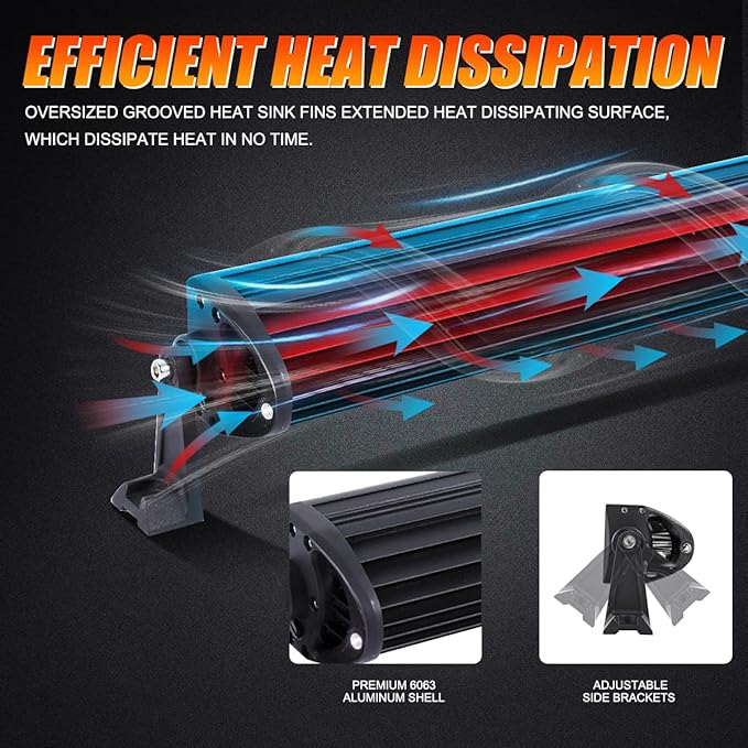 Auxbeam 22" LED Light Bar 120W LED Driving Light Off-Road Lights Spot Flood Combo Work Light Fog Lamp 5D Lens with Wiring Harness for SUV, ATV, UTV, Jeep, Vehicle, Pickup