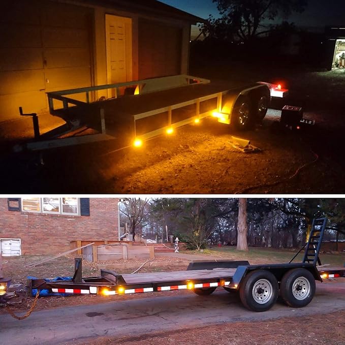 Nilight TL-14 10PCS 3.8” 6 Amber Indicator Rear Side Truck Trailer RV Cab Boat Bus Lorry LED Marker Clearance Light