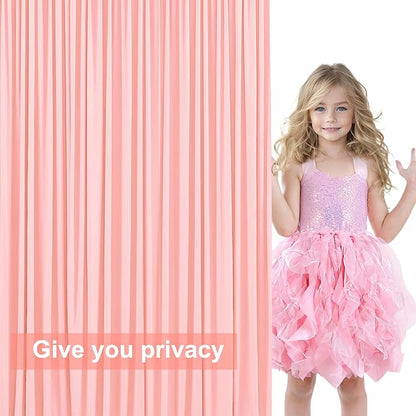 4 Panels Blush Pink Backdrop Curtains for Wedding Party Wrinkle Free Backdrops Curtain Drapes Fabric Decorations Photo Back Drop Cloth for Baby Shower Photography Stage Reception 20ft(W) x 12ft(H)