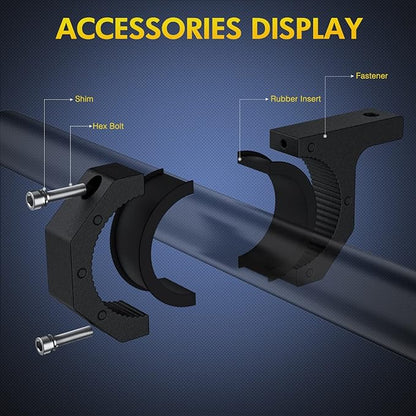 Nilight 2PCS Roll Bar Clamps Mounting Brackets LED Light Mount Clamps Tube Light Mounts Fit on 2.135" 2.25" 2.375" 2.5” Bull Bars Roof Racks Roll Cages for ATV UTV Truck