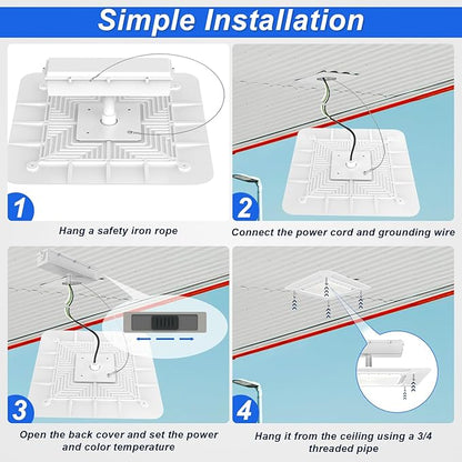 180W LED Canopy Light, 25200LM 5700K Daylight, Surface Mount LED Gas Station Light (750W HID/HPS Equivalent), Commercial Parking Garage Ceiling Lighting, IP65 Waterproof, 100-277VAC, UL Listed