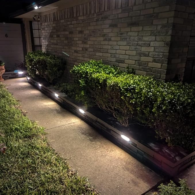 Classic Series 7 Inch LED Hardscape Lighting, Retaining Wall Lights, LED Landscape Lighting, 12V Paver Light Low Voltage, 5W Outdoor Step Lights, 3000K Soft White