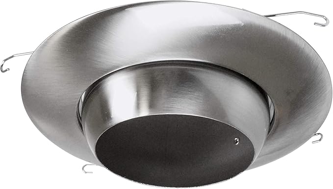 NICOR Lighting 6 inch Nickel Recessed Eyeball Trim Designed for 6 inch Housings (17506NK)