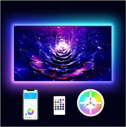 LED Lights for TV 65 Inch, TV Led Backlight,15ft Led TV Lights, USB Led Strip Lights for TV 65-75 inch with Remote, Room Led Lights for Bedroom Bluetooth, HDTV Mood Lighting, Gaming Room Decor